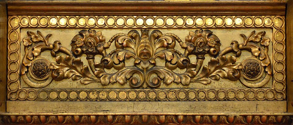 Elément de décor (bois doré) intérieur Cathédrale Sainte Réparate Nice 03