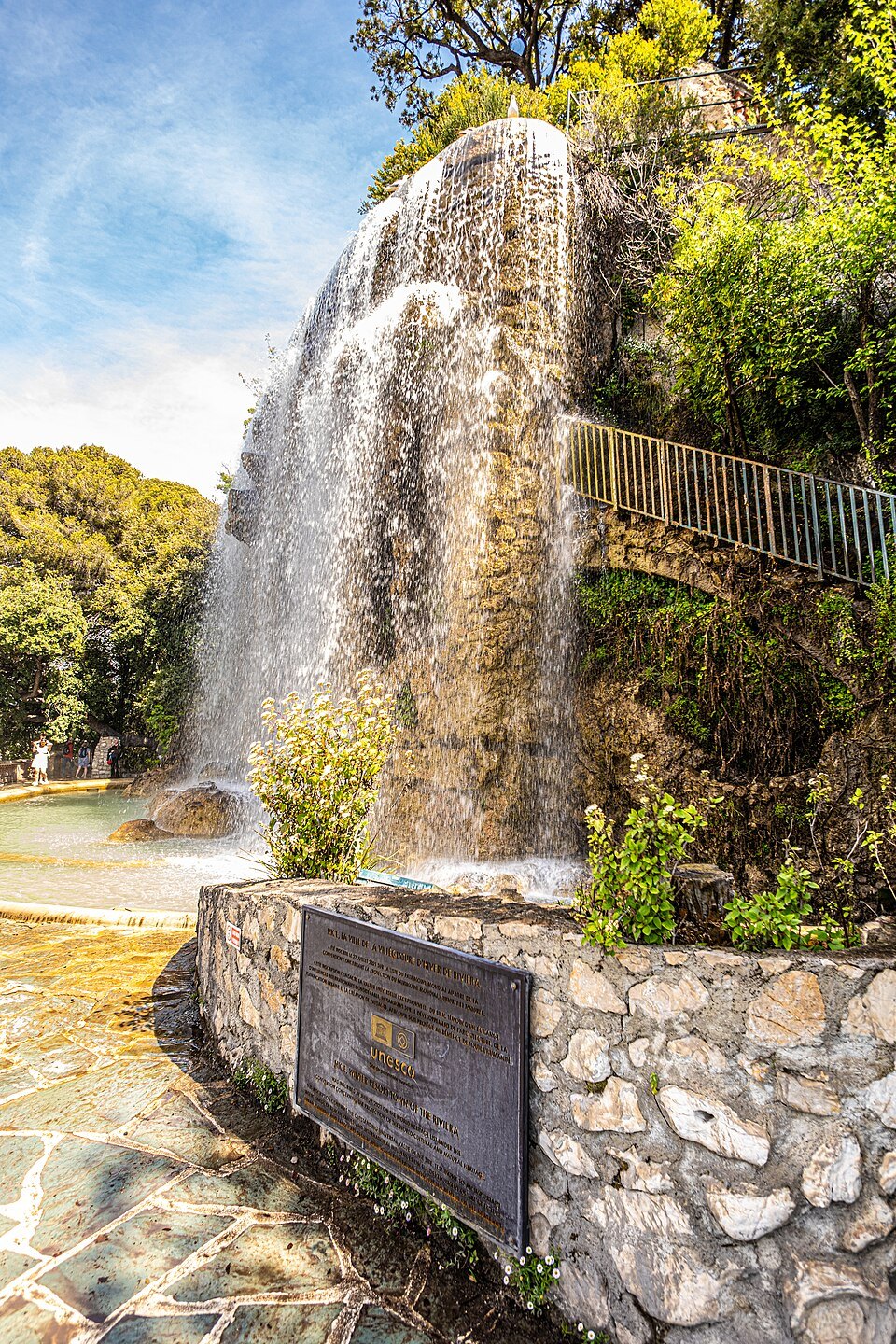 La cascade on the Colline du Chateau in Nice, France