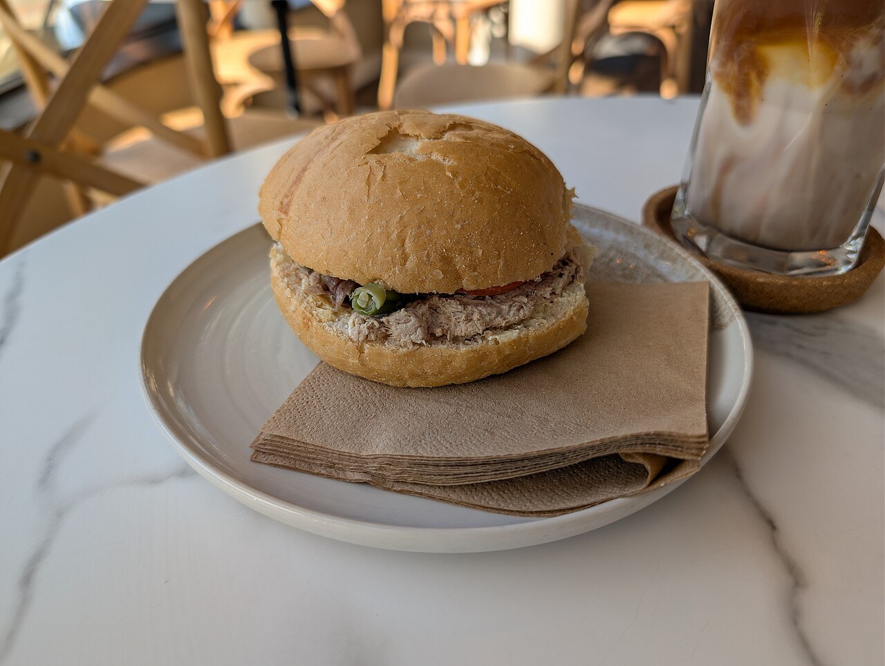 Pan-bagnat — a round loaf soaked in oil around a niçoise salad.