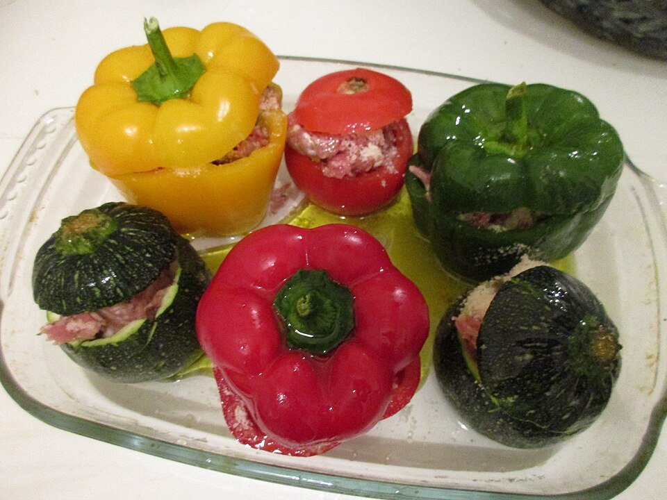 Petits farcis — small vegetables stuffed and baked.