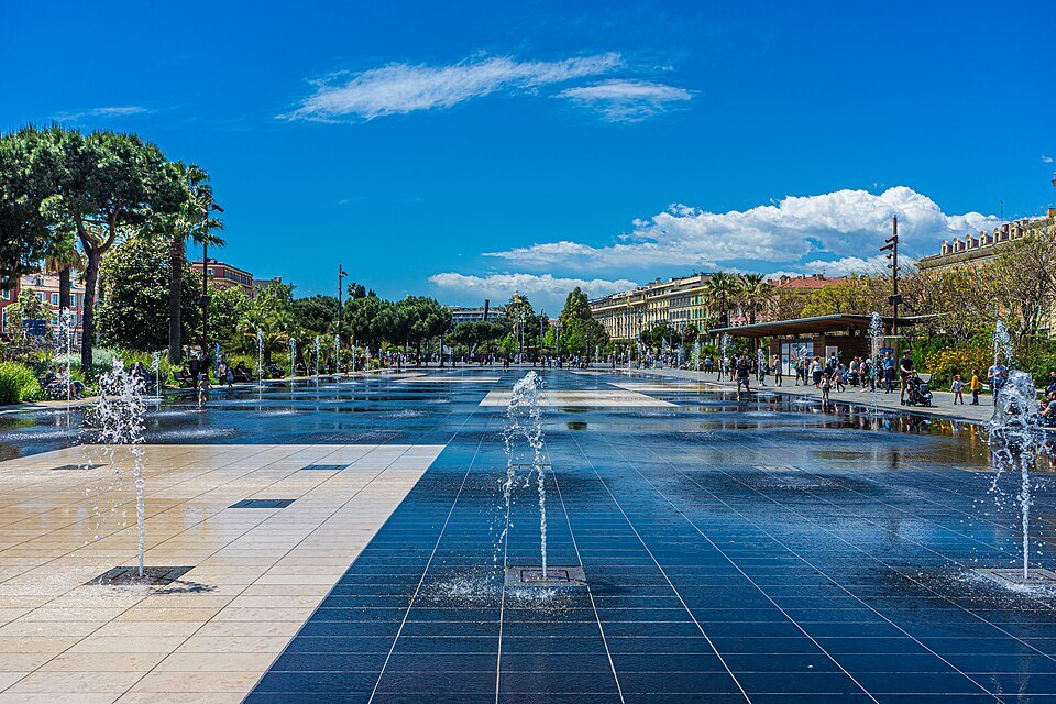 Promenade du Paillon Nice water jets 2019